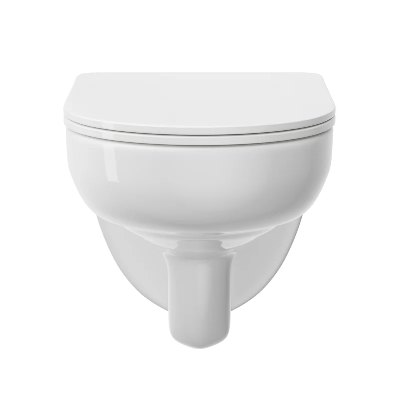 HOROW UG15R Wand-WC, spülrandlose Toilette aus Keramik, 52,5 × 36 × 36,5 cm