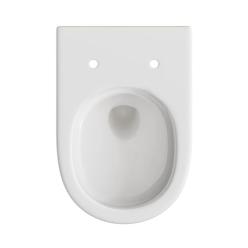 HOROW UG15R Wand-WC, spülrandlose Toilette aus Keramik, 52,5 × 36 × 36,5 cm