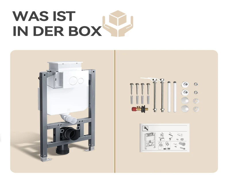 HOROW UWT04L Vorwandelement WC,Unterputz Spülkasten Toilette WC 82×50×14 cm