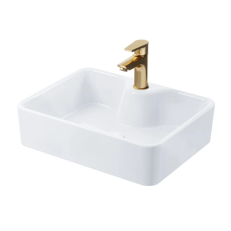 HOROW F10A-S4837 Aufsatzwaschbecken Rechteckig 48x37x13 cm