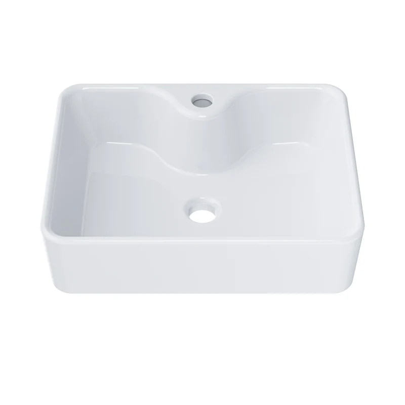HOROW F10A-S4837 Aufsatzwaschbecken Rechteckig 48x37x13 cm