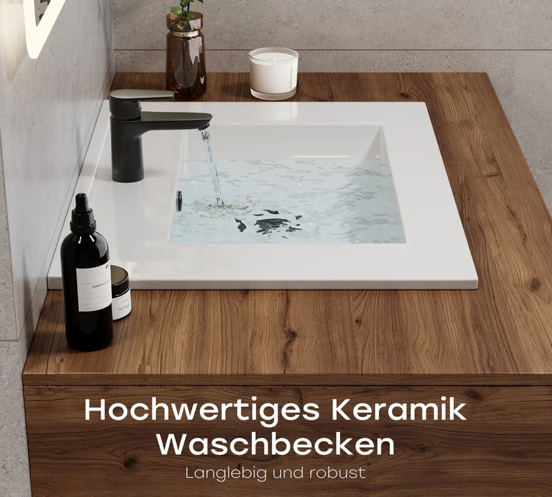 HOROW F10C-S6146 Einbau-Waschbecken 60 cm Breit