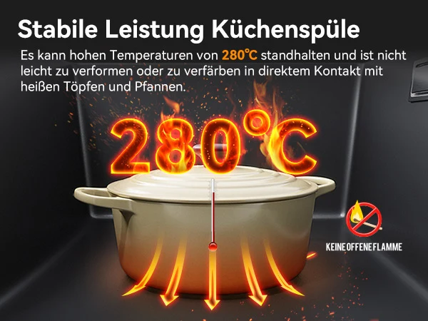 HOROW A02R-S4540B Granit Spüle Schwarz 45×40 cm