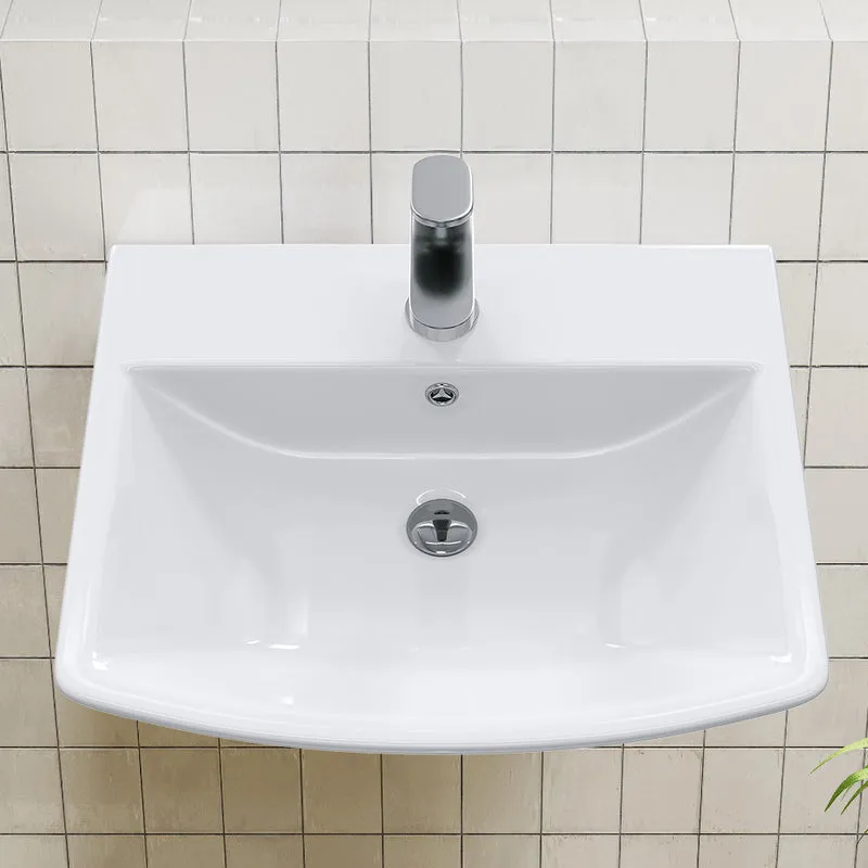 HOROW F08R-S4842W Waschbecken aus Keramik 48×42 cm