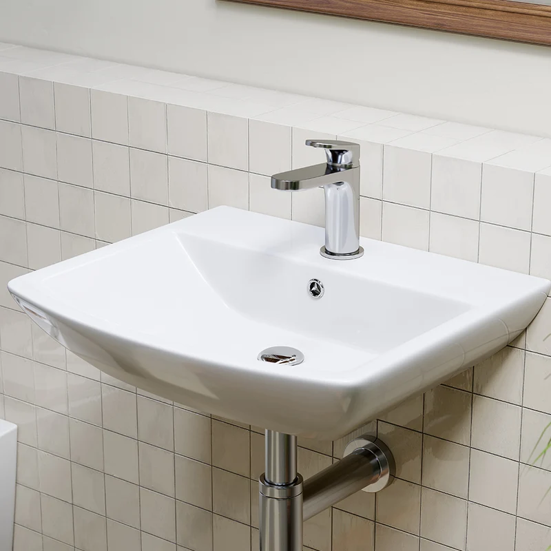 HOROW F08R-S4842W Waschbecken aus Keramik 48×42 cm