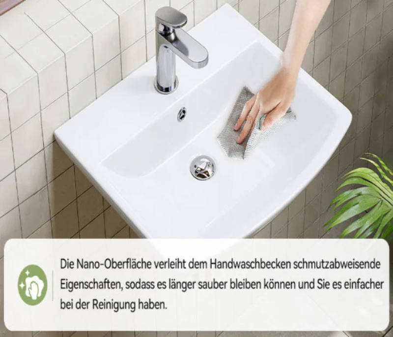 HOROW F08R-S4842W Waschbecken aus Keramik 48×42 cm
