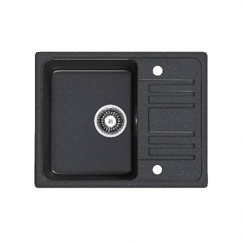 HOROW A09S-S5745B Granitspüle Schwarz 57×45 cm