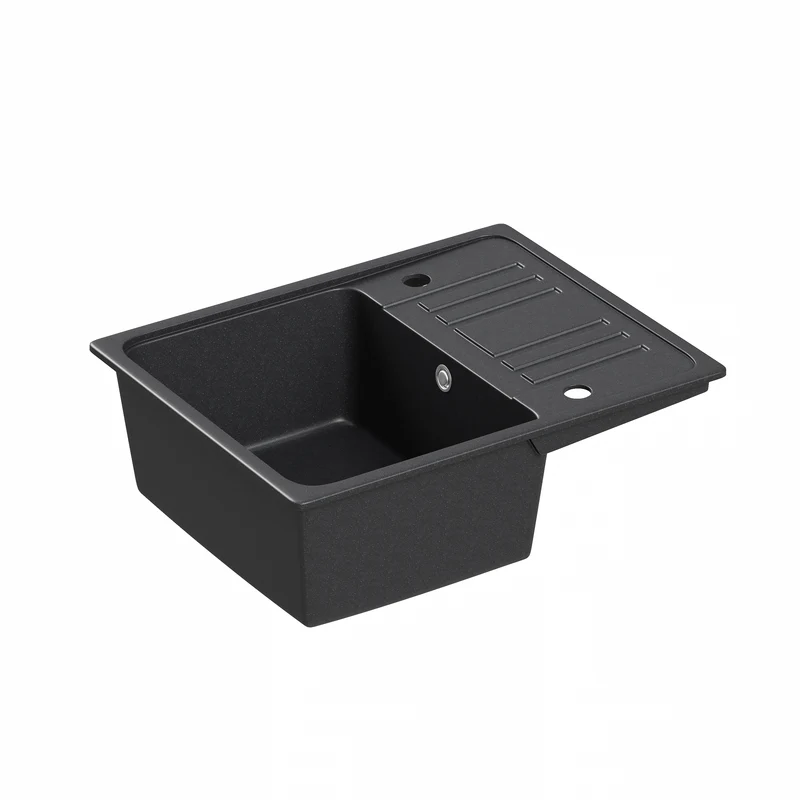 HOROW A09S-S5745B Granitspüle Schwarz 57×45 cm