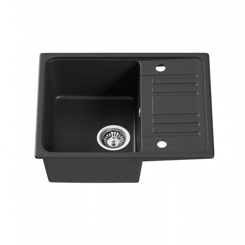 HOROW A09S-S5745B Granitspüle Schwarz 57×45 cm