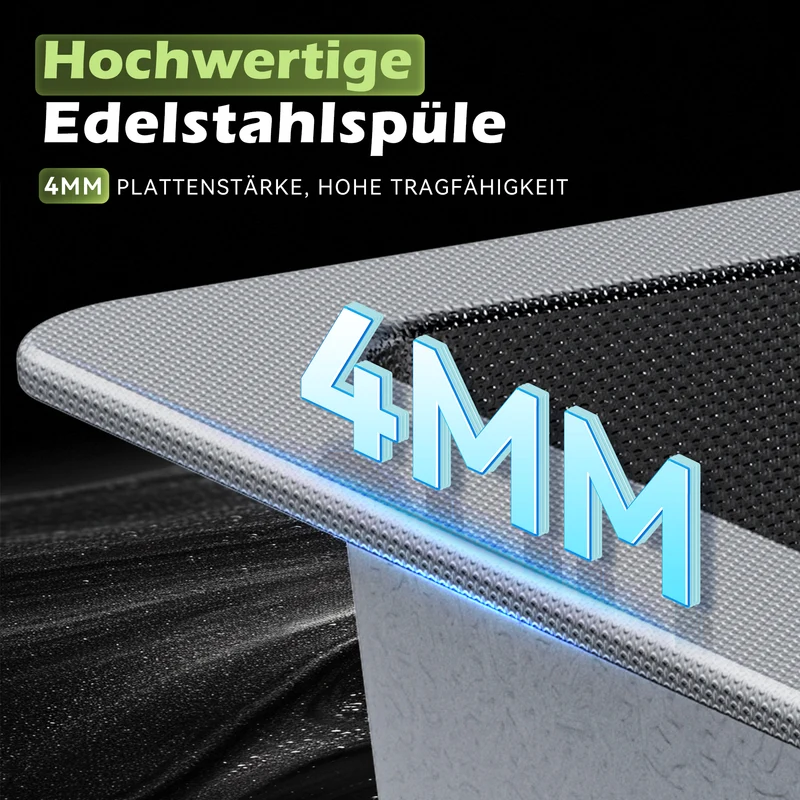 HOROW S03W-S6244S Spülbecken Edelstahl 62x44 cm