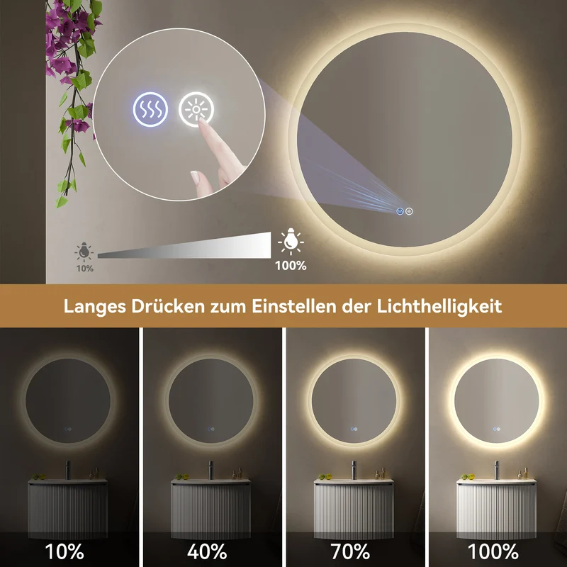 HOROW M80R LED Spiegel Rund 80 cm