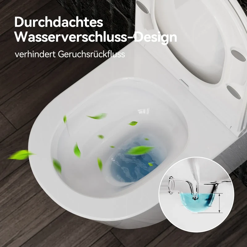 HOROW UG17R Wand-WC 53,9 cm – Weiß