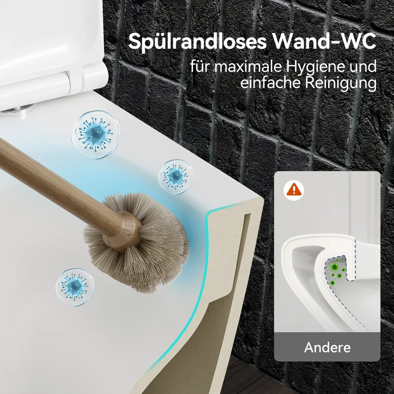 HOROW UG17R Wand-WC 53,9 cm – Weiß