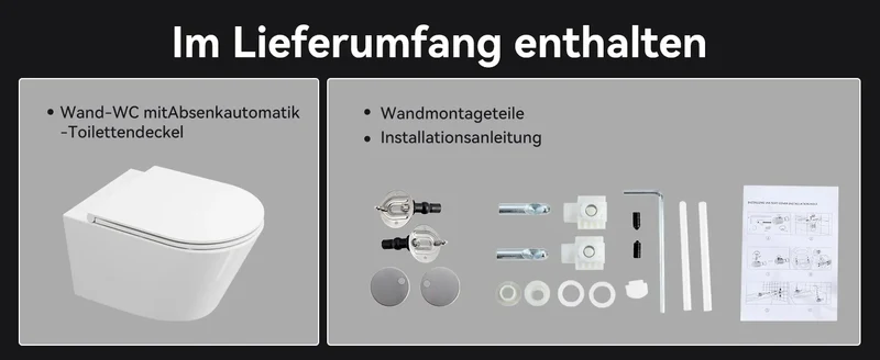 HOROW UG17R Wand-WC 53,9 cm – Weiß