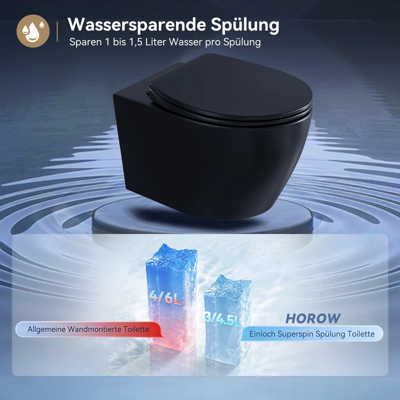 HOROW UG09R-B Wand-WC spülrandlos