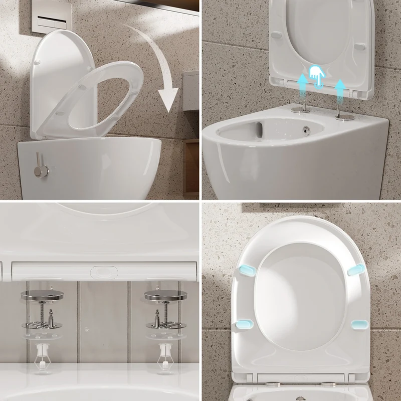 HOROW HB-L01U Wand-Dusch-WC, spülrandlos & wandhängend