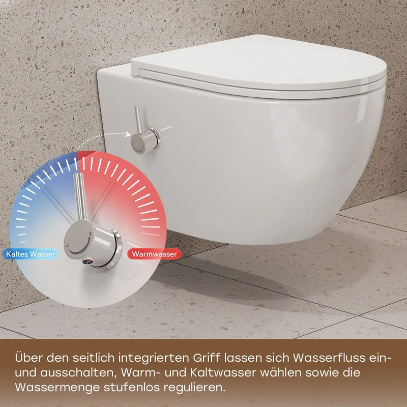 HOROW HB-L01U Wand-Dusch-WC, spülrandlos & wandhängend
