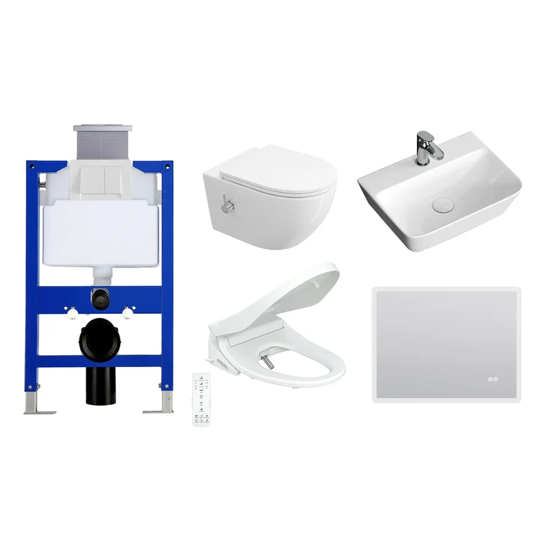 HOROW HB-L01U Wand-Dusch-WC, spülrandlos & wandhängend