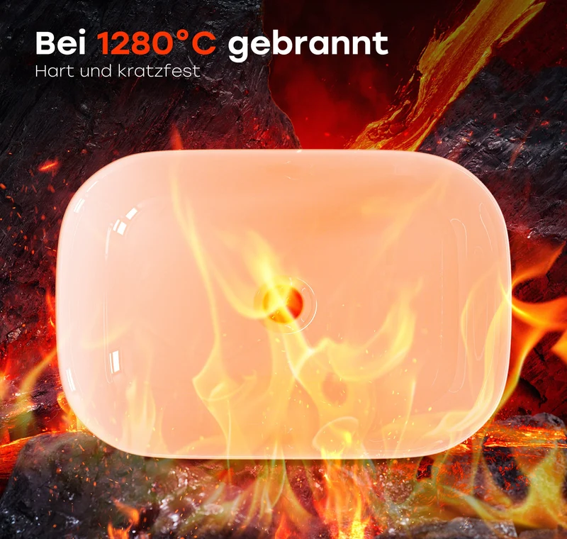 HOROW F10A-S4633 Waschbecken Oval Weiß 46x33x13,5 cm