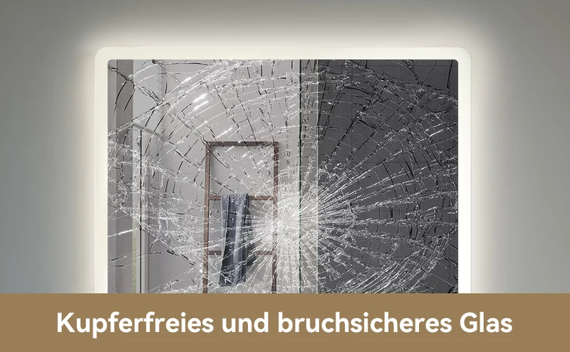 HOROW M7090S Badezimmer Wandspiegel LED mit Beleuchtung 70x90 cm
