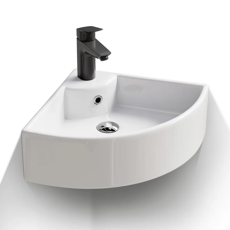 HOROW F08R-T4633W Eckiges Waschbecken 32×32 cm