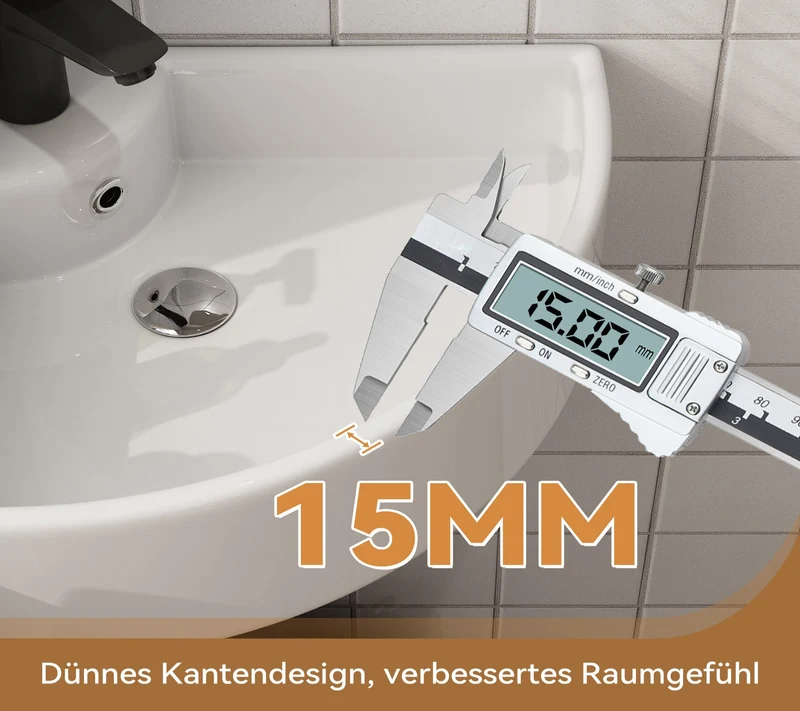 HOROW F08R-T4633W Eckiges Waschbecken 32×32 cm