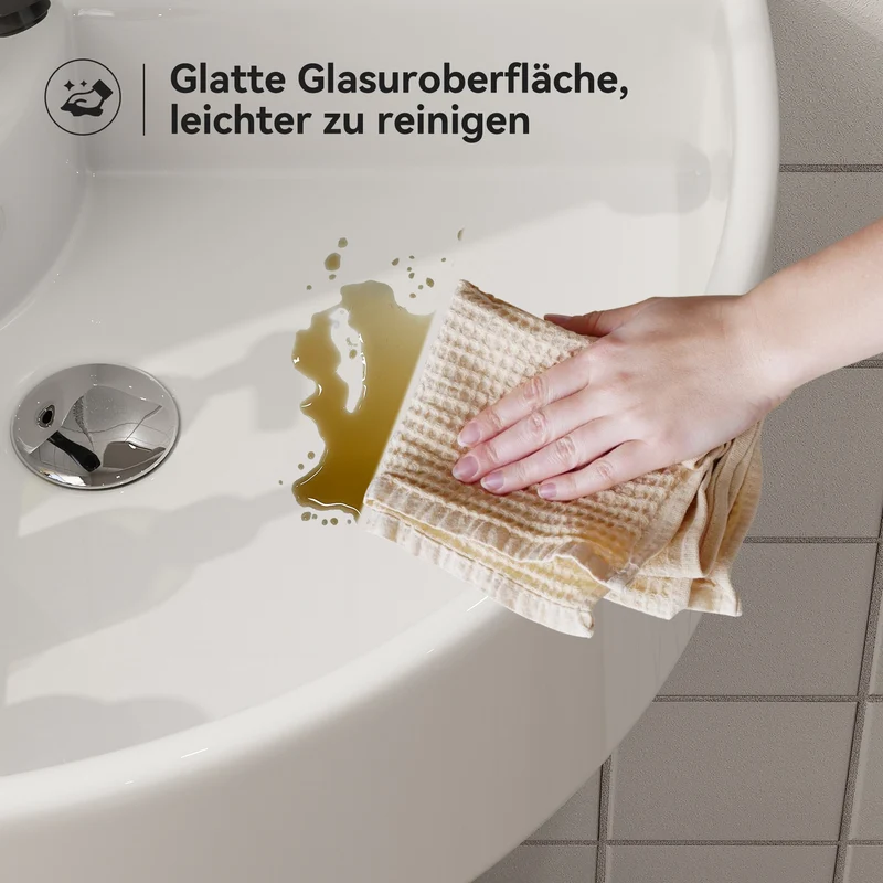 HOROW F08R-T4633W Eckiges Waschbecken 32×32 cm