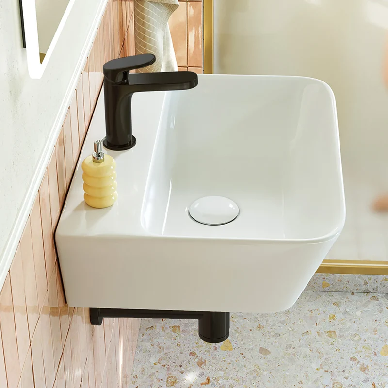 HOROW F08R-S4131W Eckiges Waschbecken 40cm