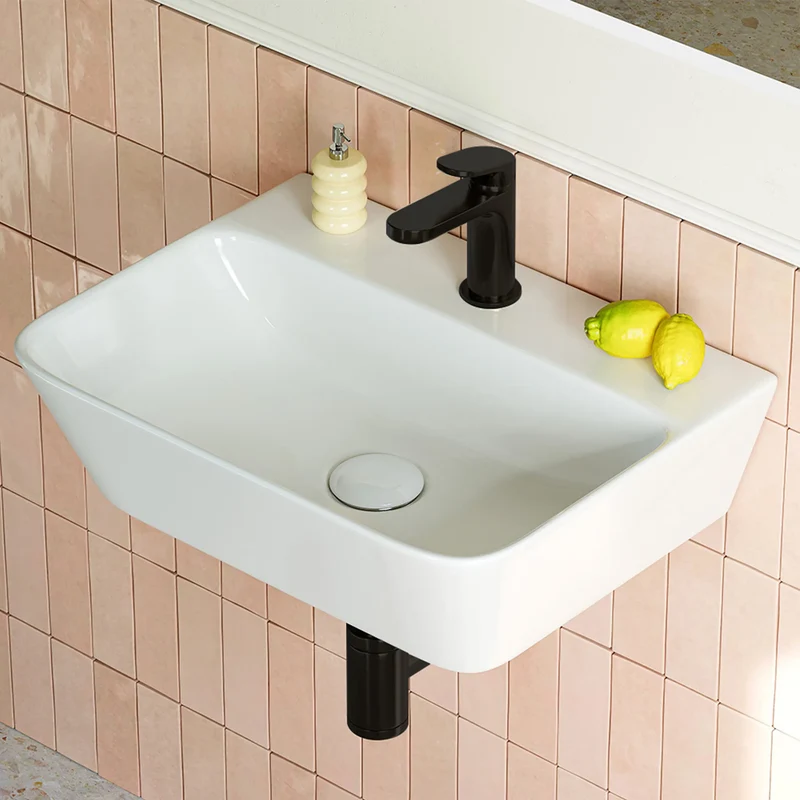 HOROW F08R-S4131W Eckiges Waschbecken 40cm