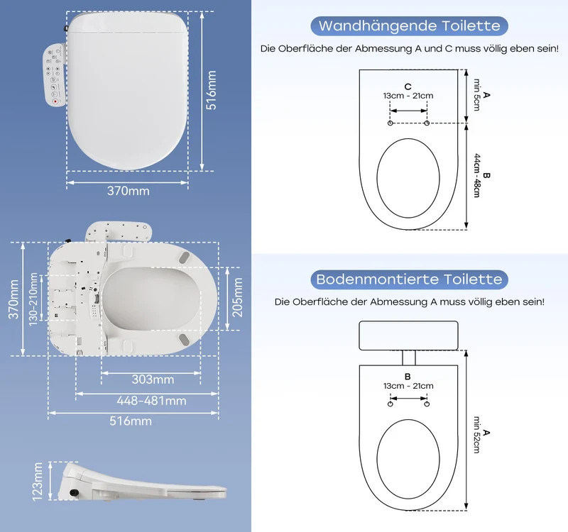 HOROW B0408 Elektrischer Dusch-WC Sitz