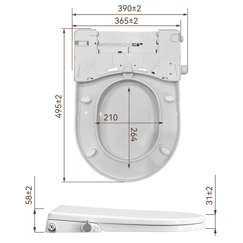 HOROW B0407 Bidet WC-Sitz ohne Strom