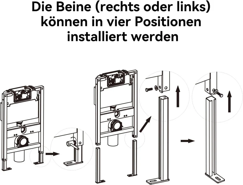 HOROW T02L WC-Vorwandelement mit Unterputz 50×12×82 cm