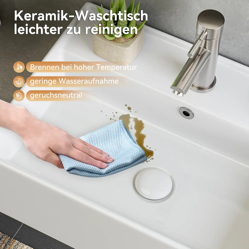 HOROW F09R-S4531W 1Waschbecken aus Keramik