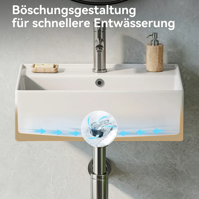 HOROW F09R-S4531W 1Waschbecken aus Keramik