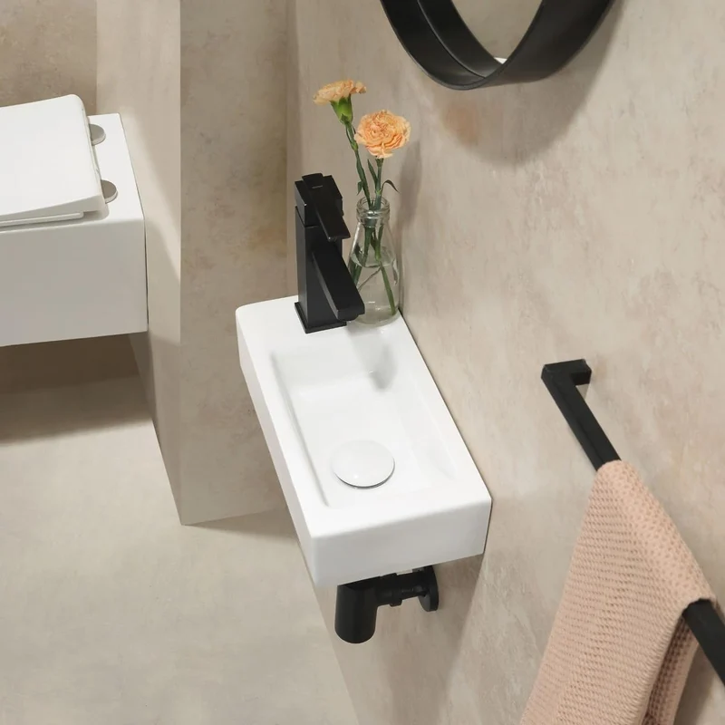 HOROW UV3718W Mini-Waschbecken aus Keramik