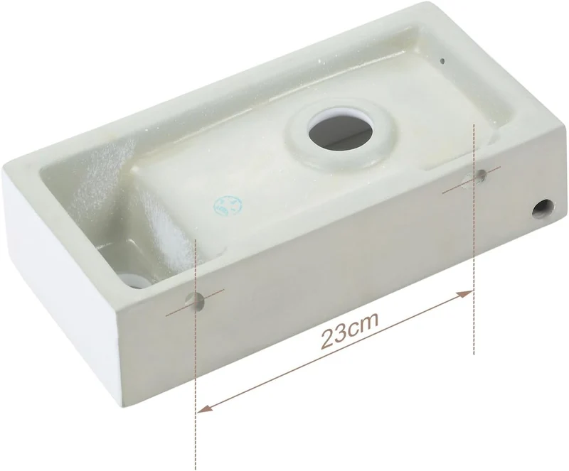 HOROW UV3718W Mini-Waschbecken aus Keramik