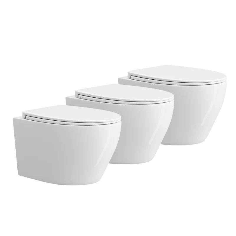 HOROW UG09R Wand-WC aus Keramik mit Soft-Close-Sitz & Superspin-Spülung