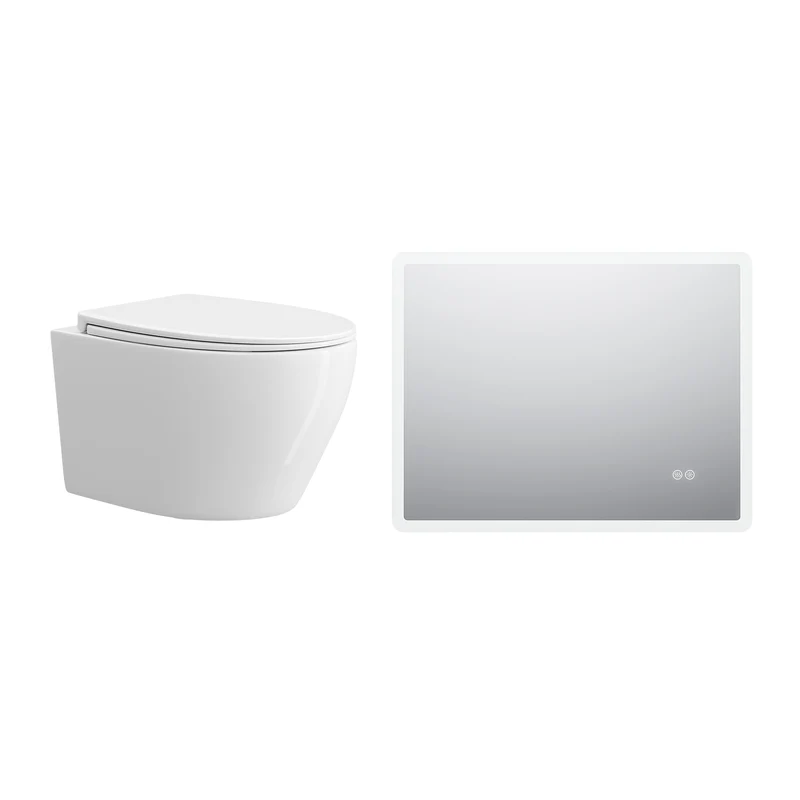 HOROW UG09R Wand-WC aus Keramik mit Soft-Close-Sitz & Superspin-Spülung
