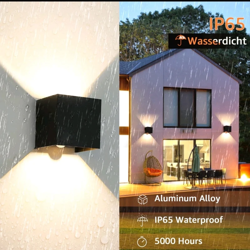 LED Wandleuchte Wandlampe up down innen Aussen mit Bewegungsmelder