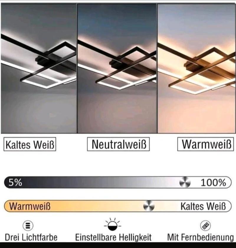 LED Deckenlampe Deckenleuchte Dimmbar Groß Modern