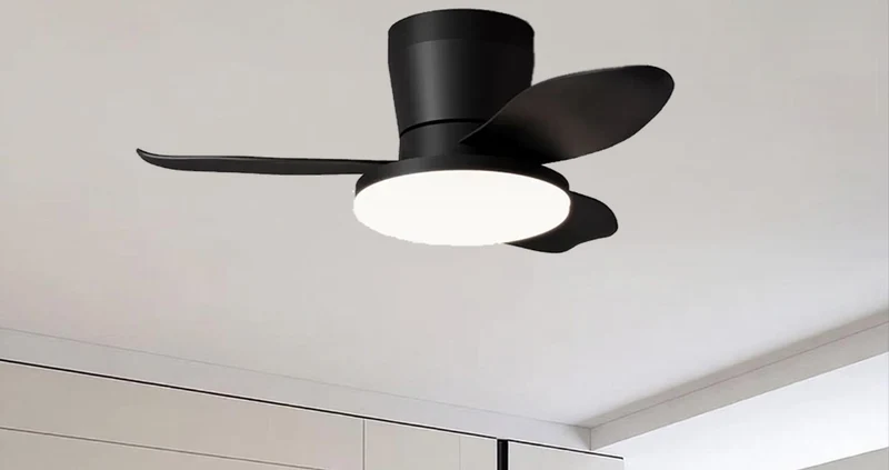 Deckenlampe Deckenventilator Ventilator Schwarz