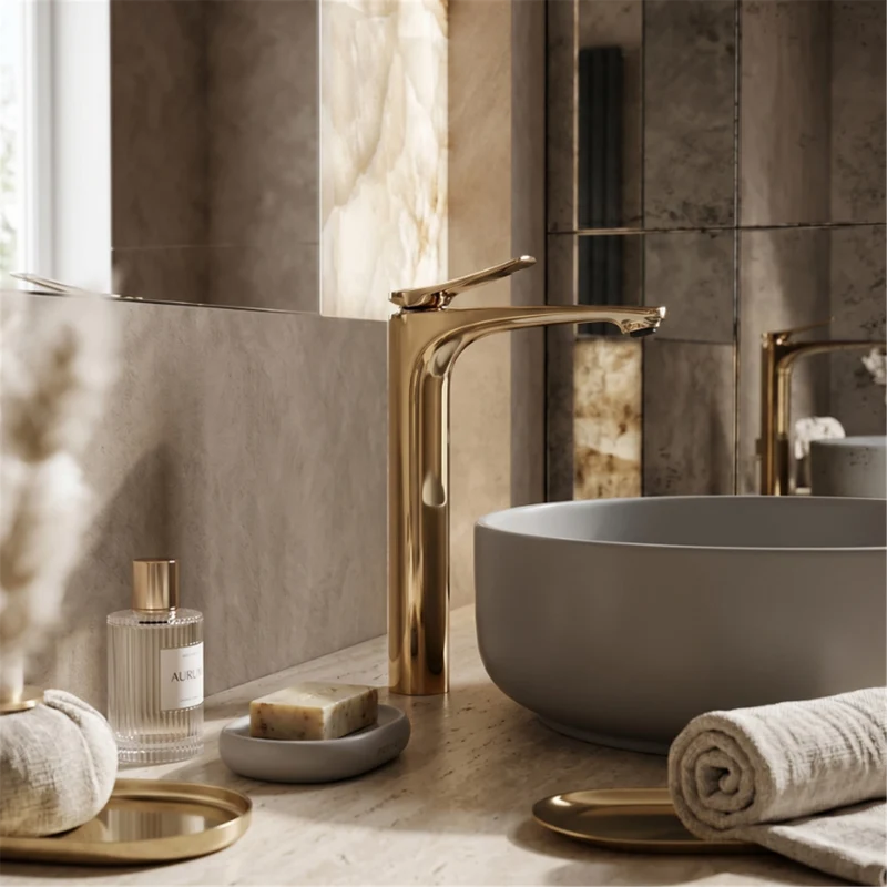 Waschbeckenarmatur Vision High - Gold