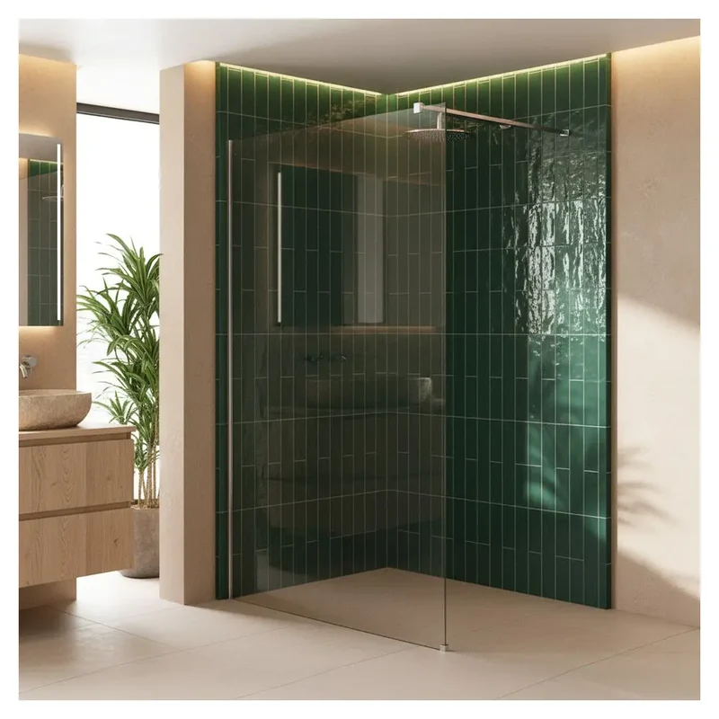 Walk-In Duschwand Flexi Chrom Matt 70-140cm