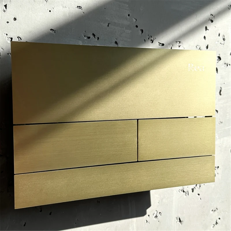 Unterputz WC Gestell Slim 024N Gold Matt HD Drückerplatte