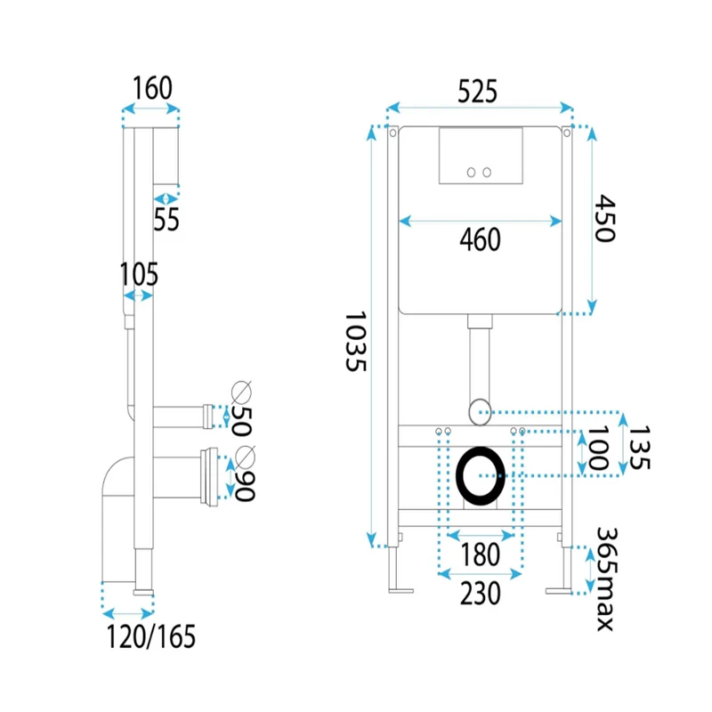 Vorwandelement für WC K011A-Q HD Schwarz