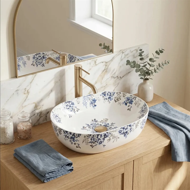 Aufsatzwaschbecken Veronica 485×350 mm – Matte Keramik