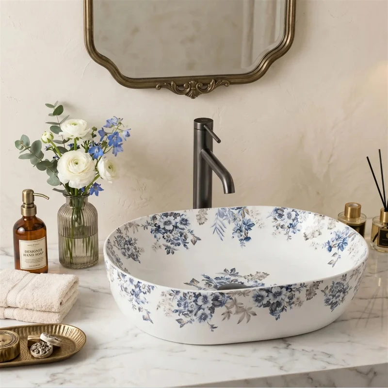 Aufsatzwaschbecken Veronica 485×350 mm – Matte Keramik