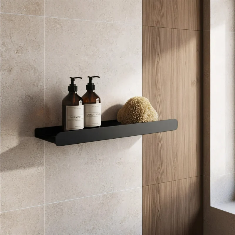 Badezimmerregal SF03 60 cm – Schwarz Matt