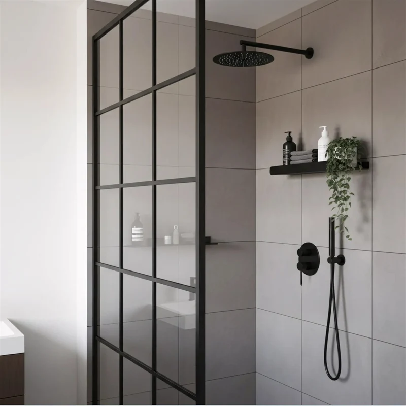 Badezimmerregal SF03 60 cm – Schwarz Matt