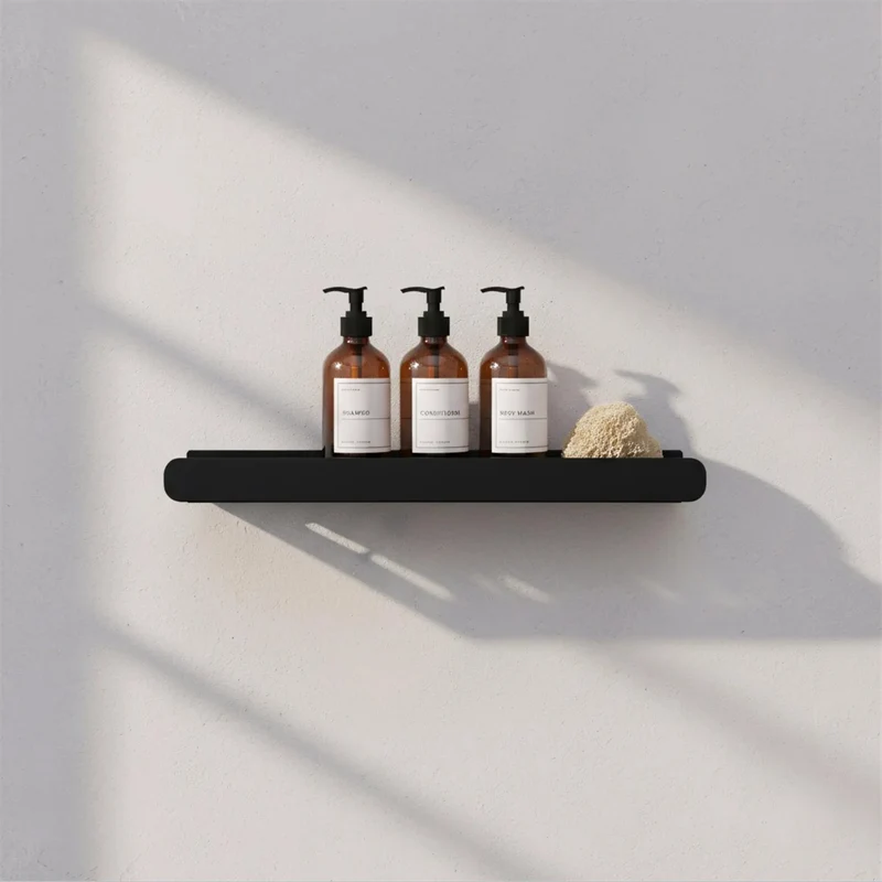 Badezimmerregal SF03 45 cm – Schwarz Matt